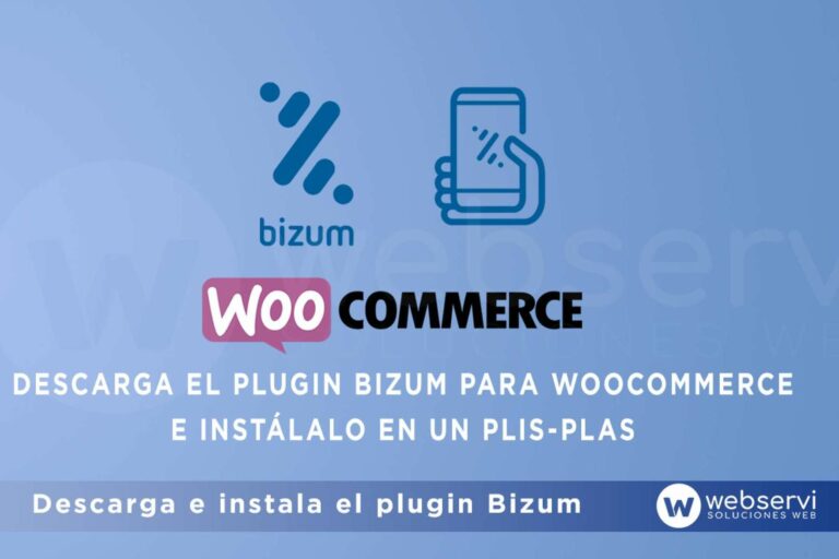 Para Woocommerce, Webservi ayuda a descargar e instalar el plugin Bizum